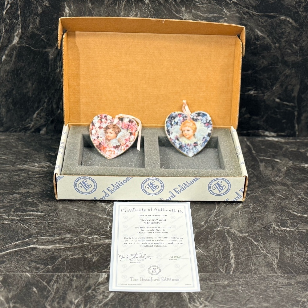 THE BRADFORD EDITIONS “Serenity” and “Honesty” Ornaments